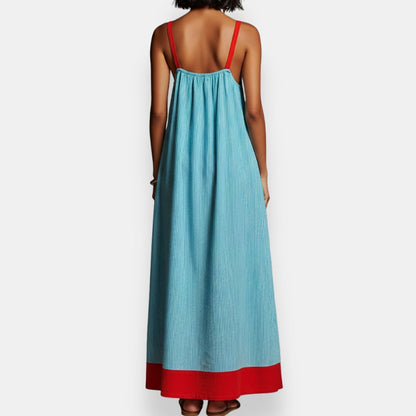 Sara | Robe Longue Bretelles Poches
