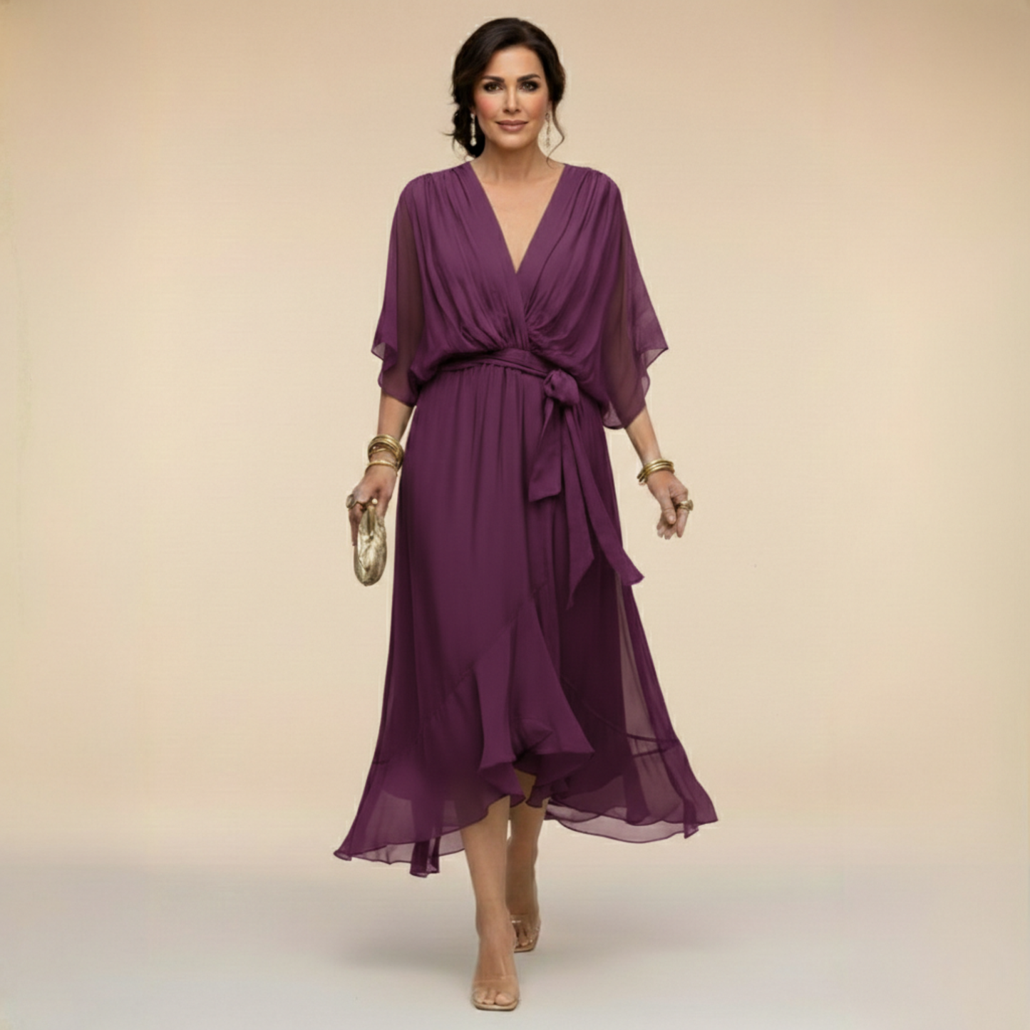 Robe Monica à Col V