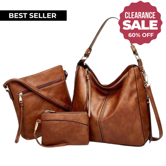 Ensemble Hobo en Cuir de Luxe – 3 Pièces