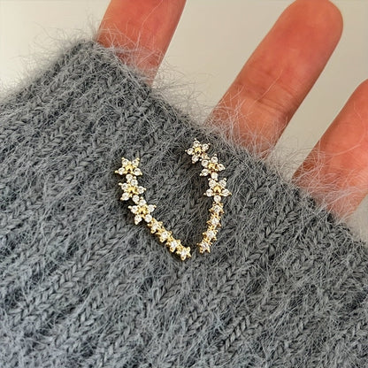 Boucles d'Oreilles Florales — Intemporelles Dorées