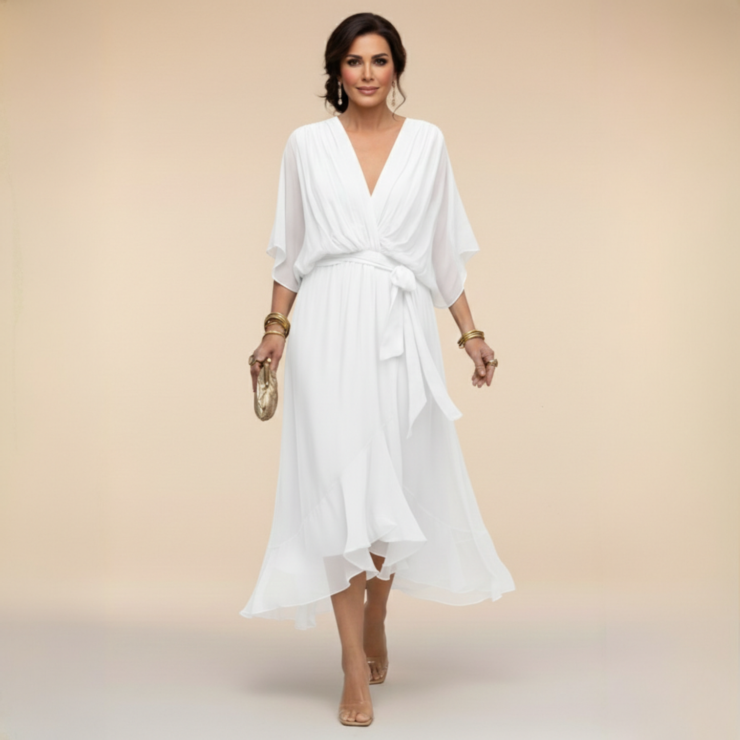 Robe Monica à Col V