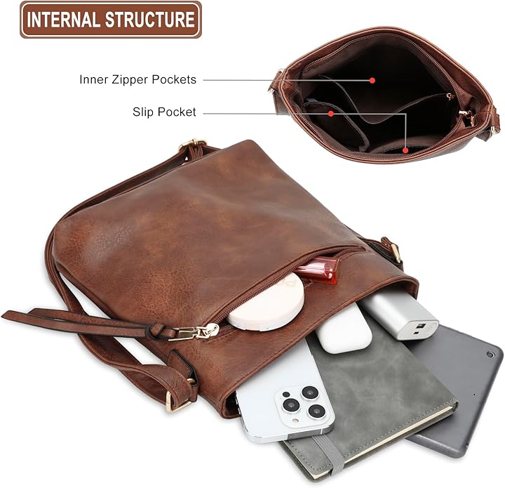 Ensemble Hobo 3 Pièces en Cuir Luxueux