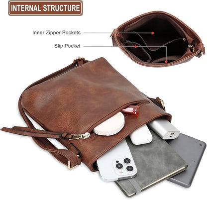 Ensemble Hobo 3 Pièces en Cuir Luxueux