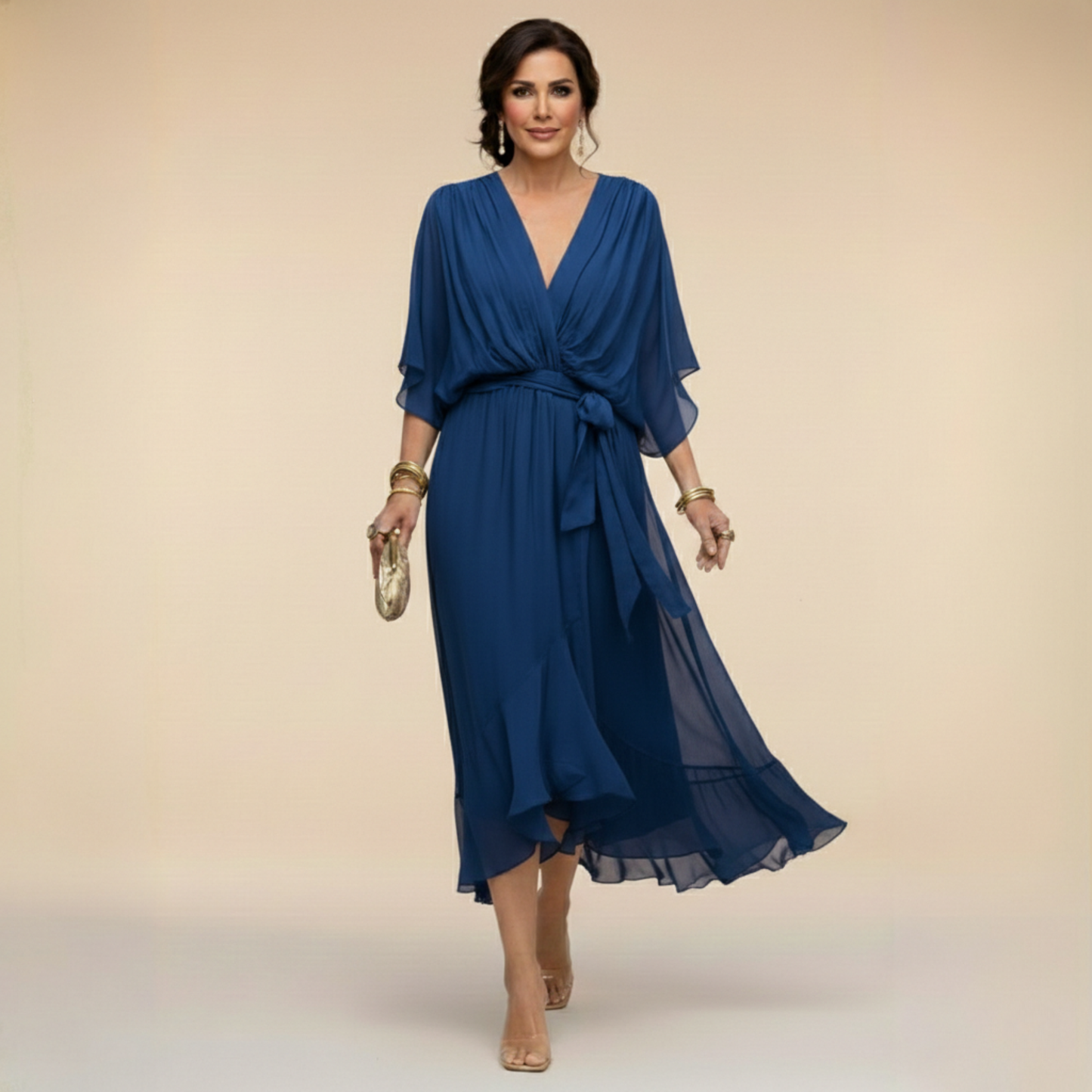 Robe Monica à Col V
