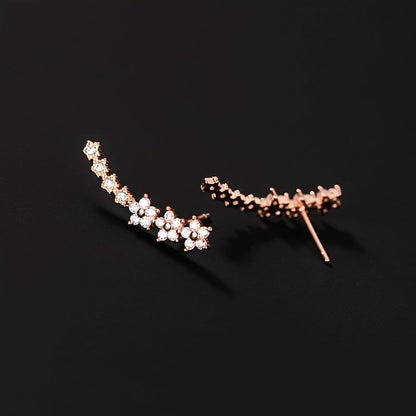 Boucles d'Oreilles Florales — Intemporelles Dorées