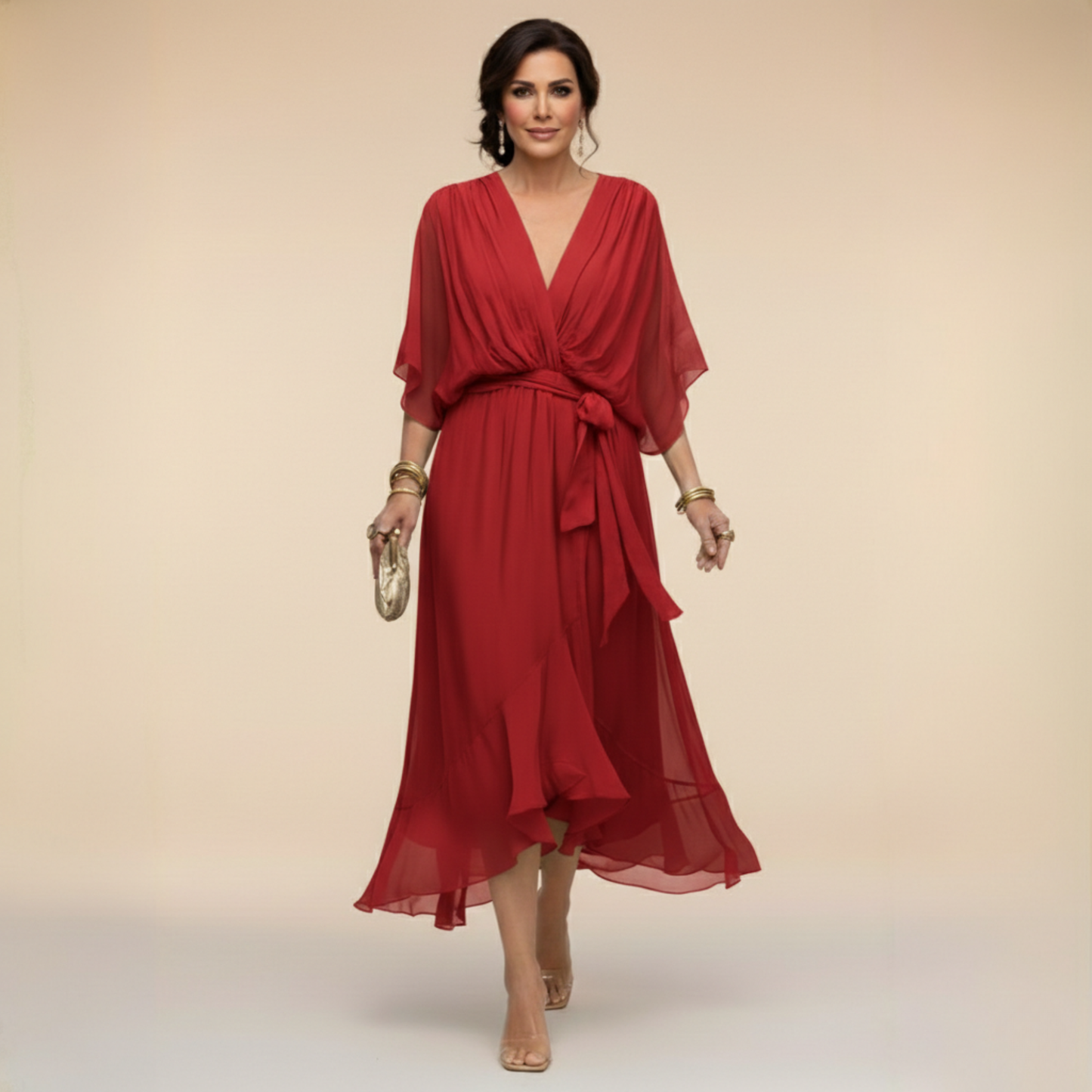 Robe Monica à Col V