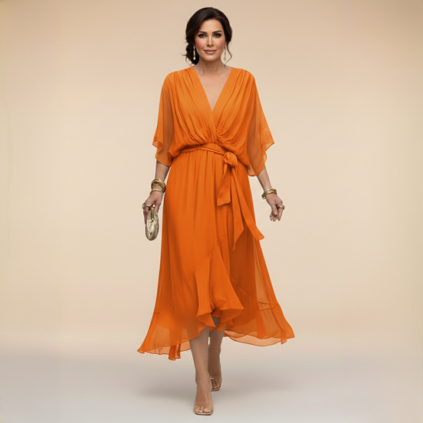 Robe Monica à Col V