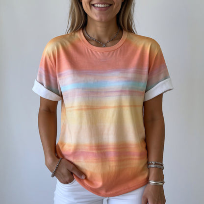 T-shirt Aurore — Dégradé Coucher de Soleil