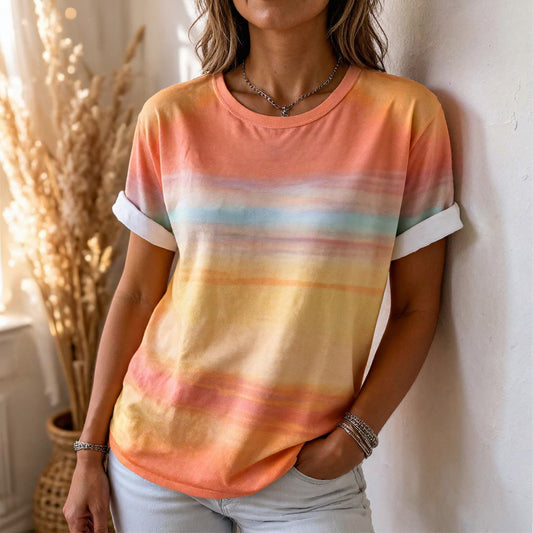 T-shirt Aurore — Dégradé Coucher de Soleil