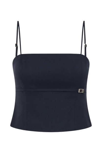 Aberley Crop Top - Dark Navy