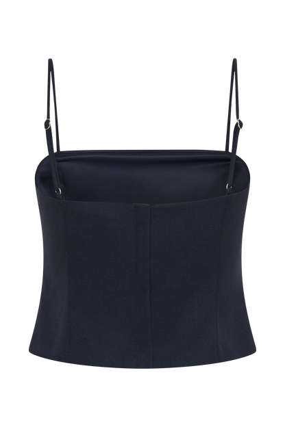 Aberley Crop Top - Dark Navy