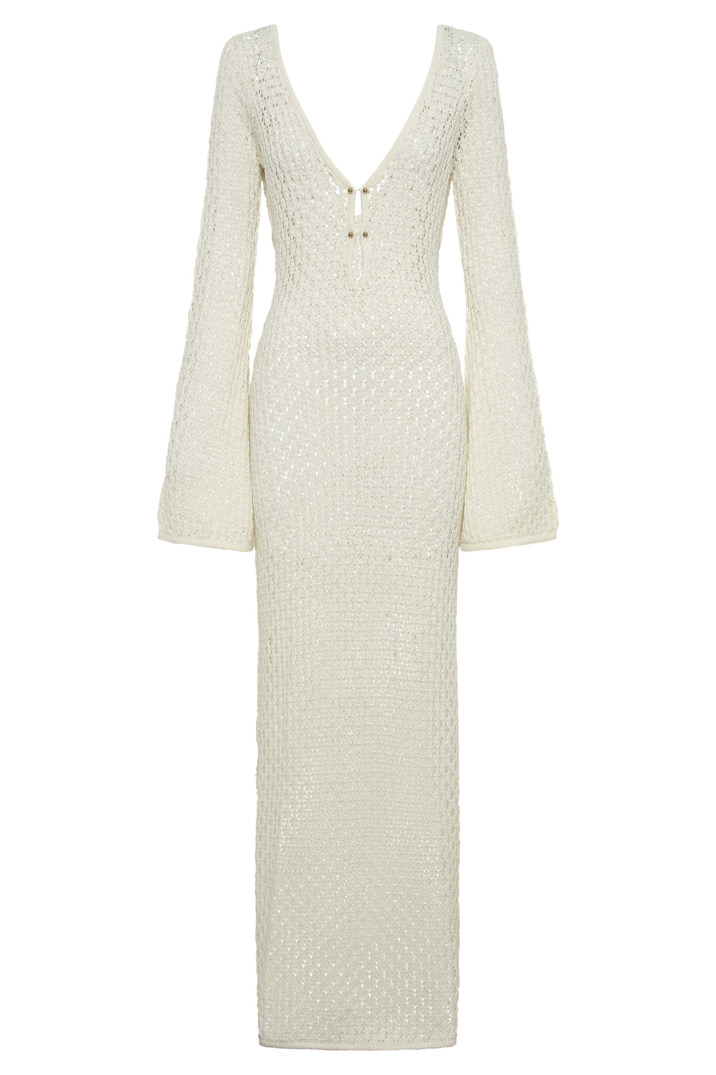 Robe Maxi Kayleigh en Crochet Blanc