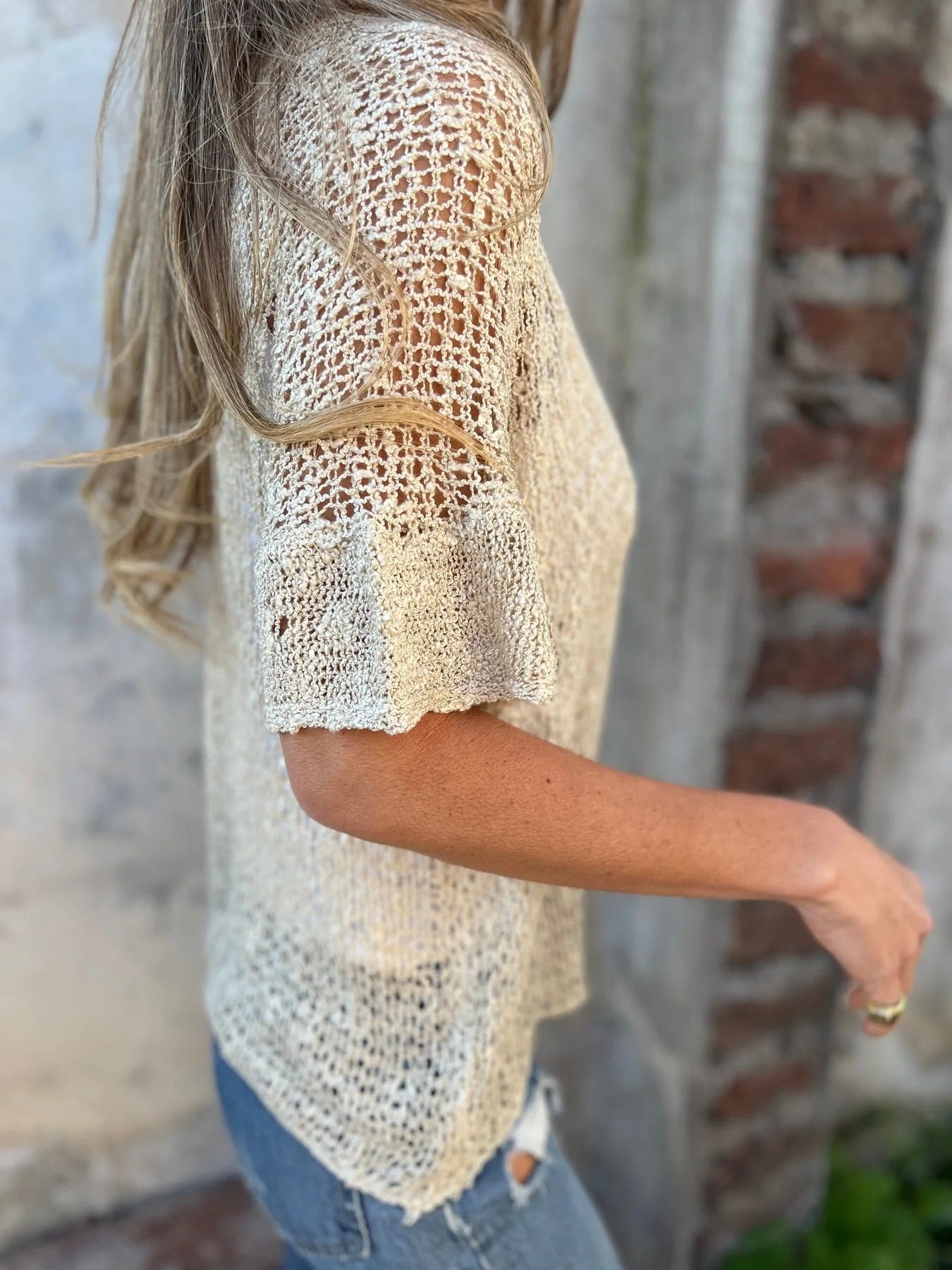 Carolina | Gilet en maille ajourée