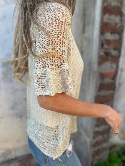 Carolina | Gilet en maille ajourée