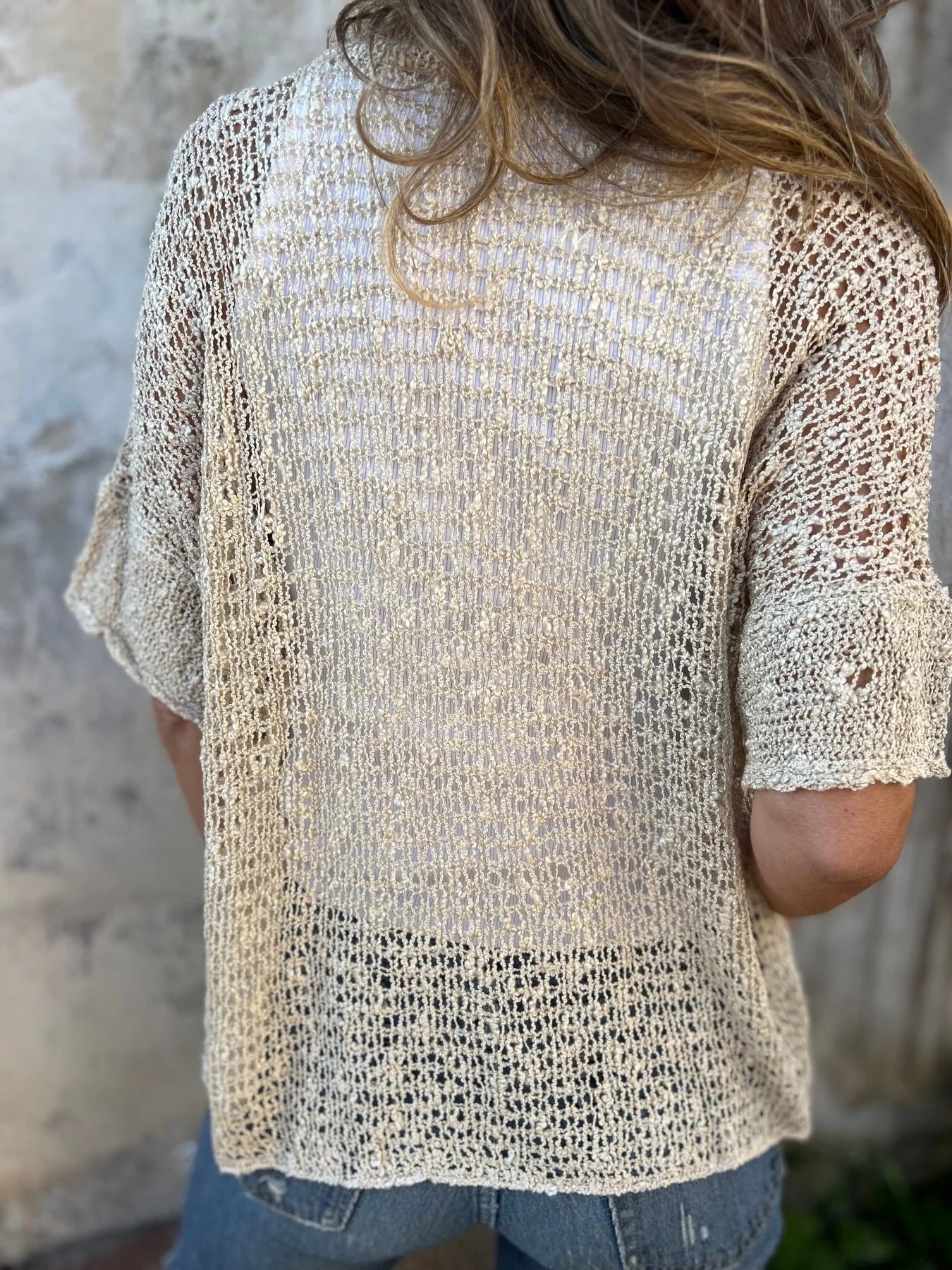 Carolina | Gilet en maille ajourée