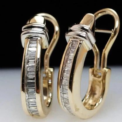 Boucles d'Oreilles Vintage Or et Diamants