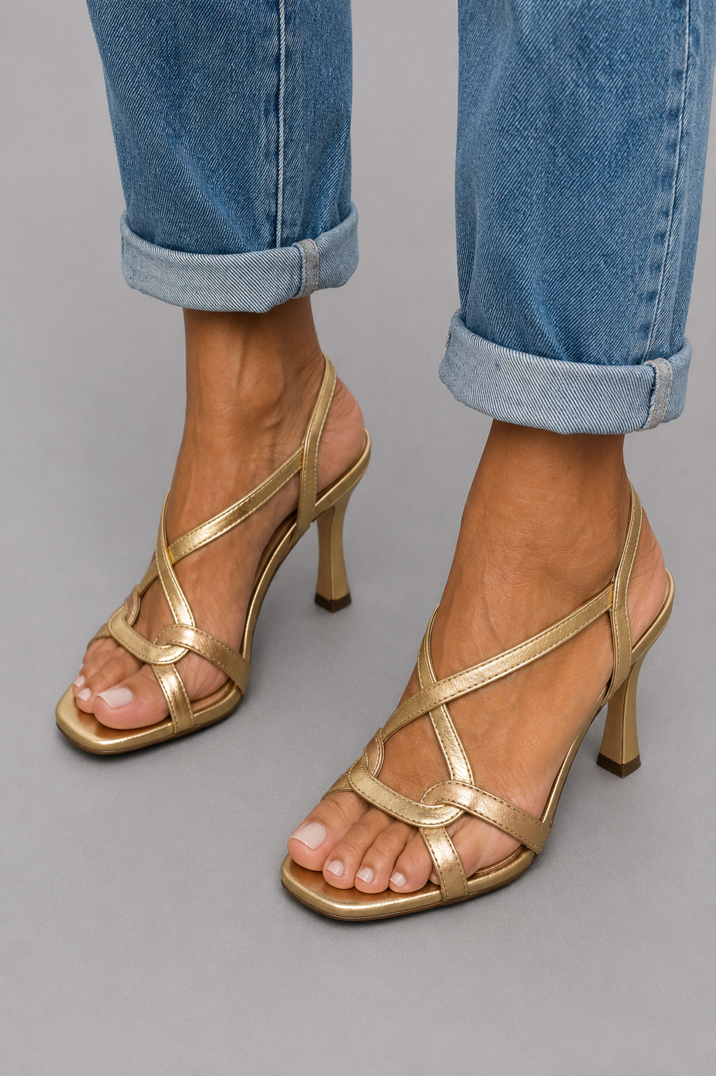 Sandales Lucie à Talons – Golden Summer Chic