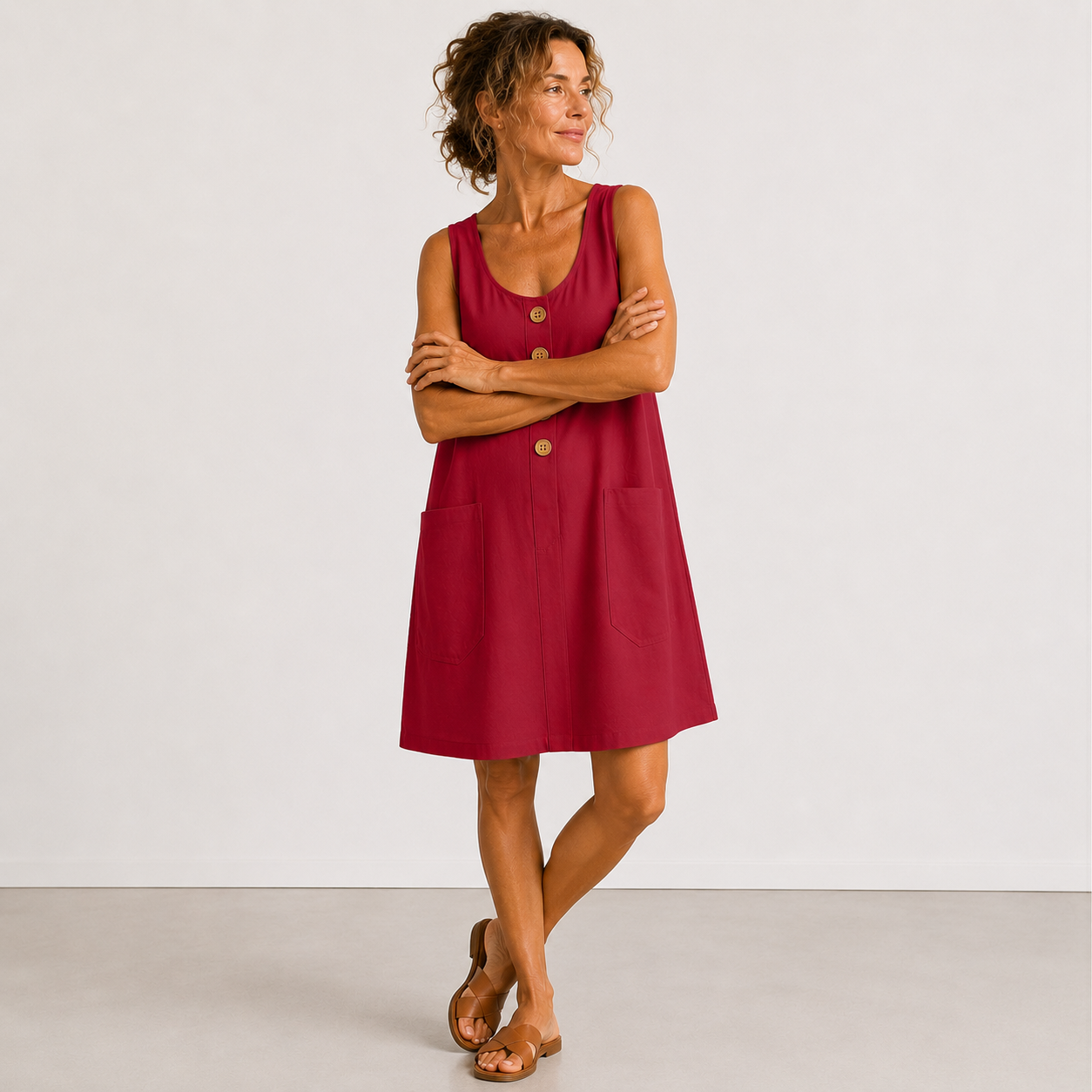 Isabelle - Robe en coton et lin
