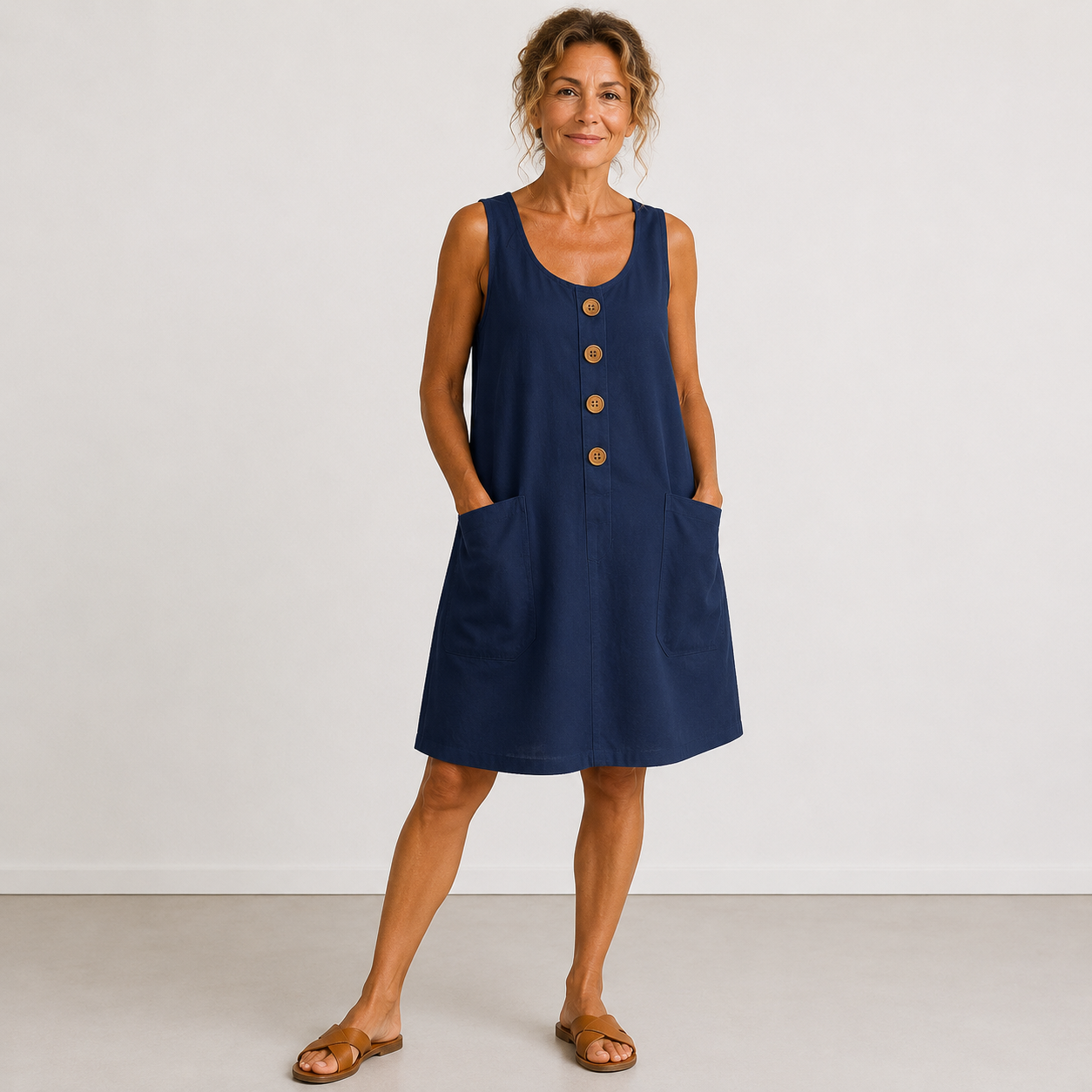 Isabelle - Robe en coton et lin
