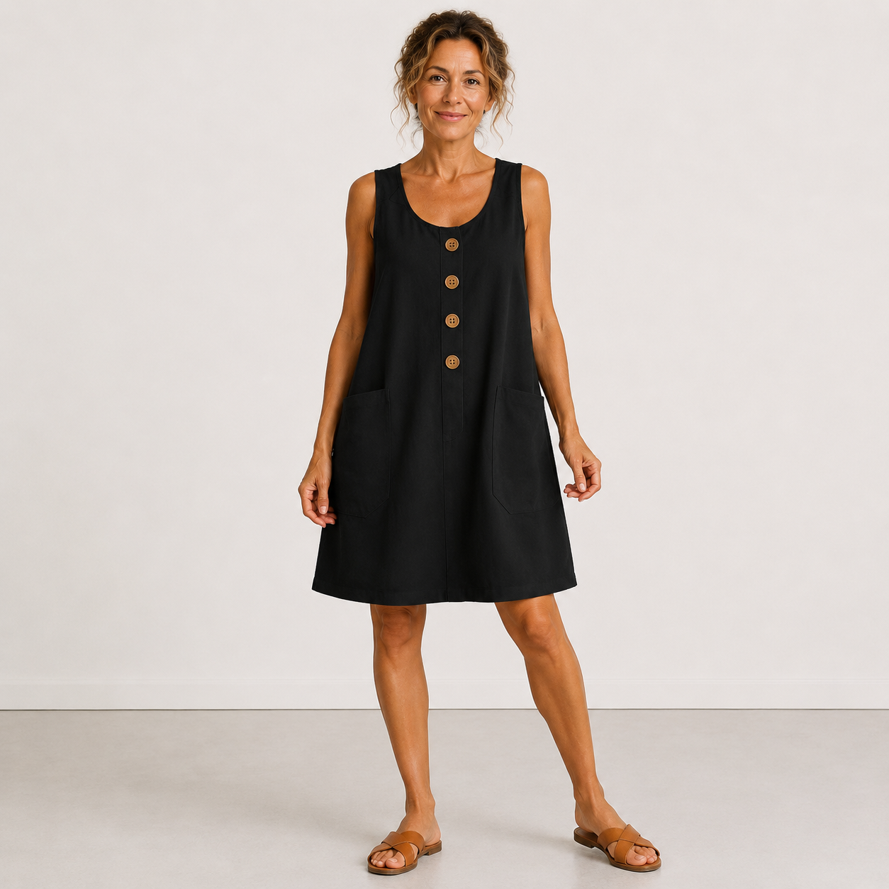 Isabelle - Robe en coton et lin