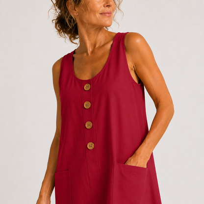 Isabelle - Robe en coton et lin