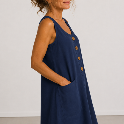 Isabelle - Robe en coton et lin