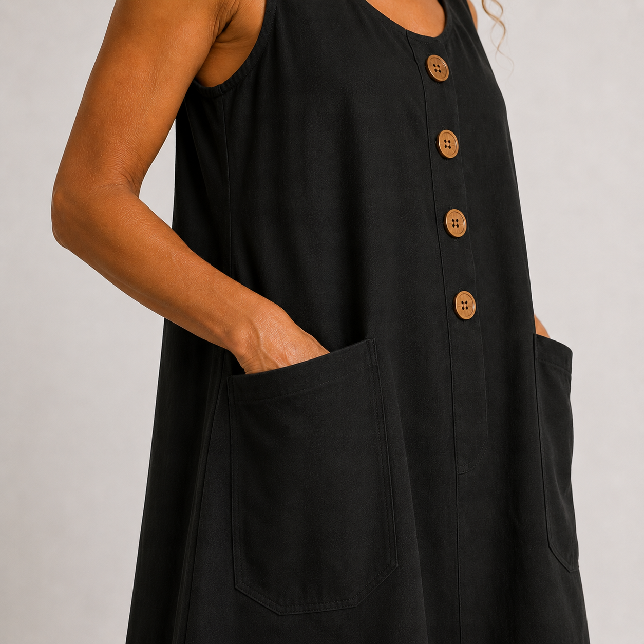 Isabelle - Robe en coton et lin
