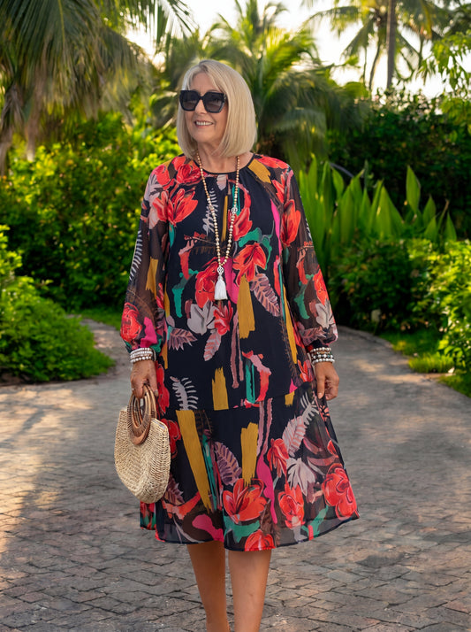 Florida | Élégante robe à fleurs
