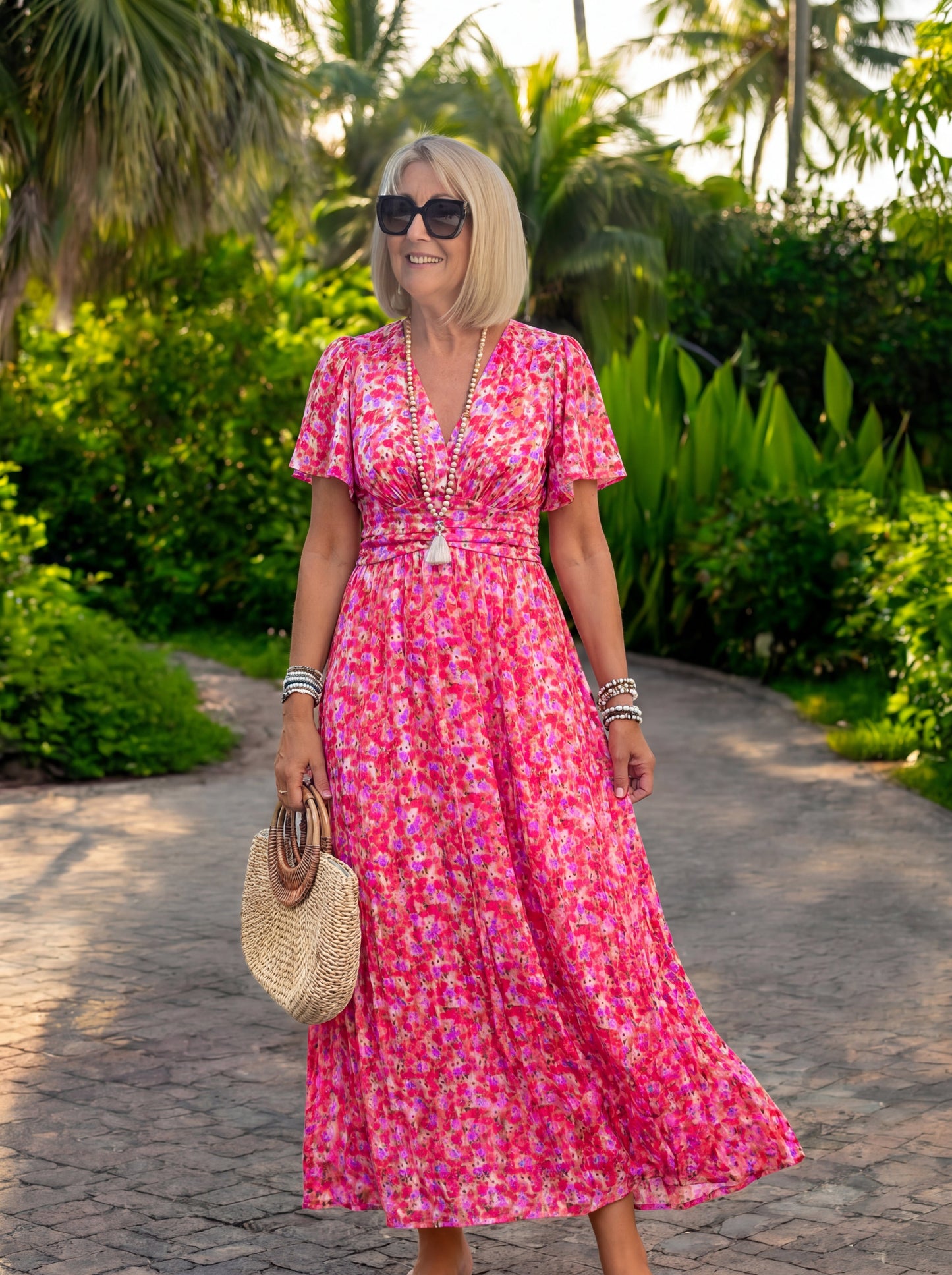 Elis – Robe longue et vaporeuse à imprimé floral
