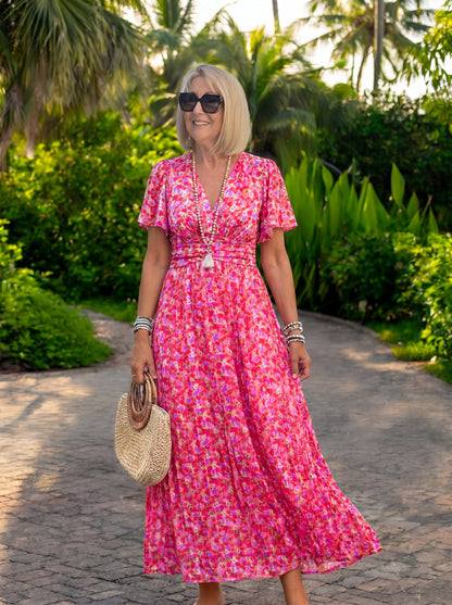 Elis – Robe longue et vaporeuse à imprimé floral