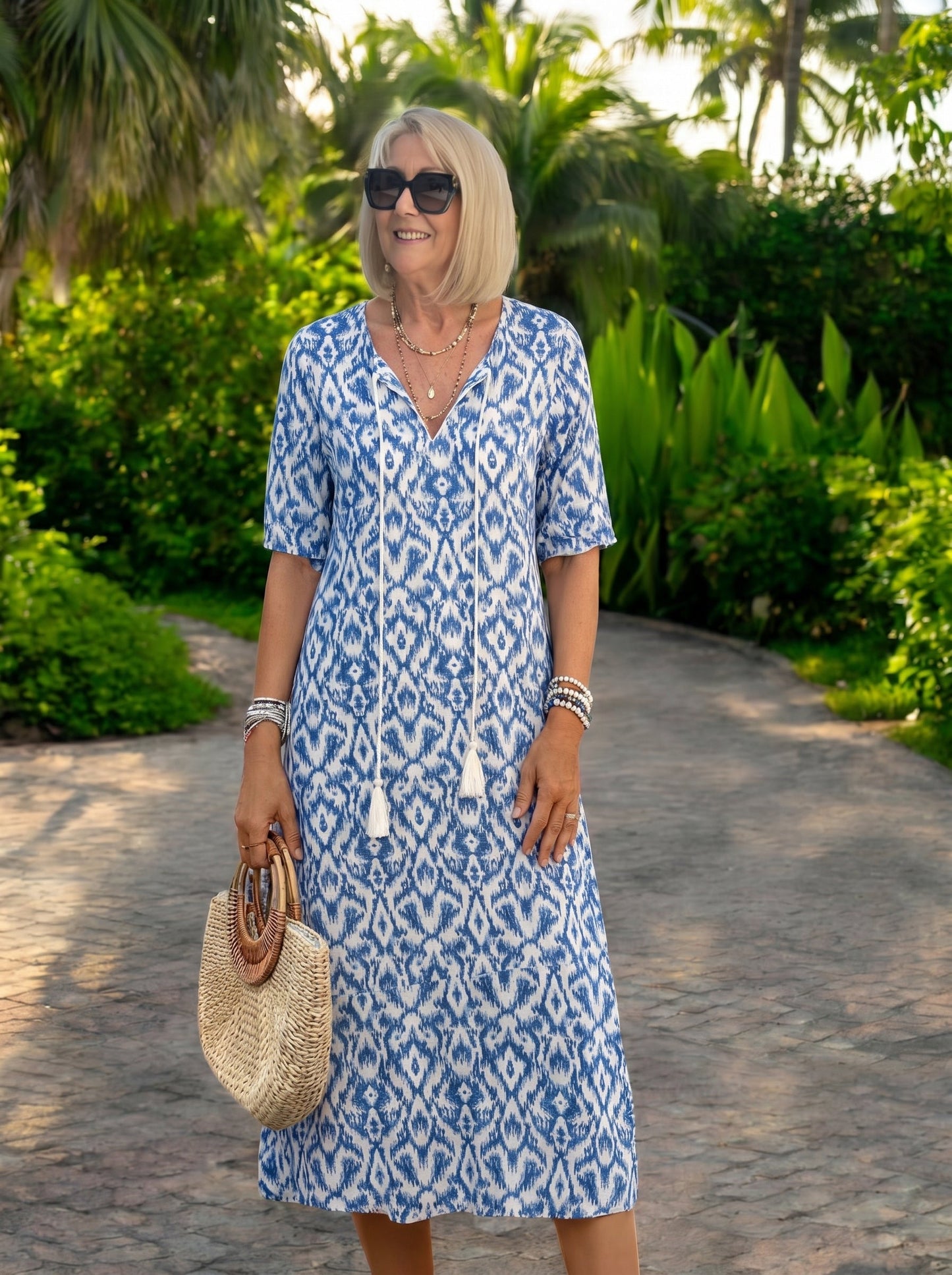 Luna | Robe midi style boho décontracté