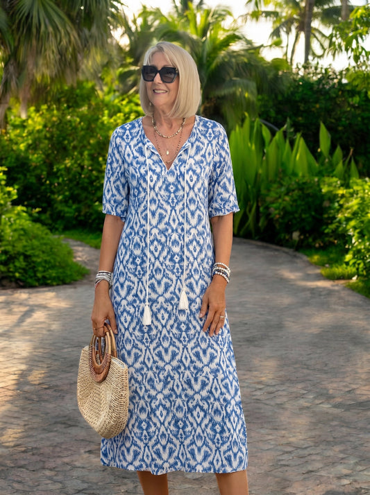 Luna | Robe midi style boho décontracté