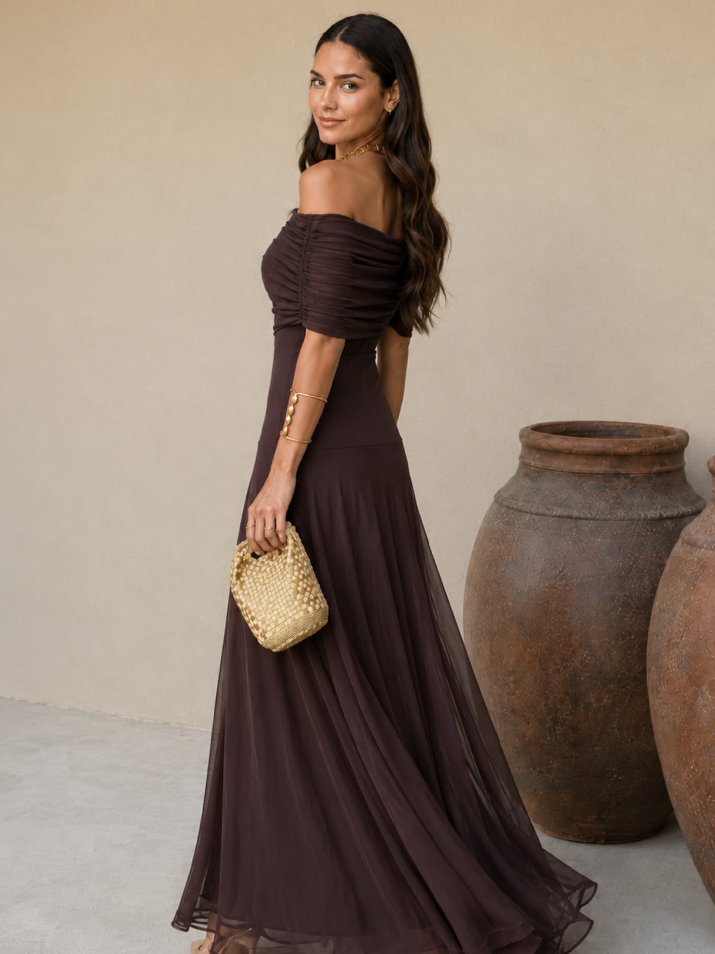 Robe Toledo couleur marron