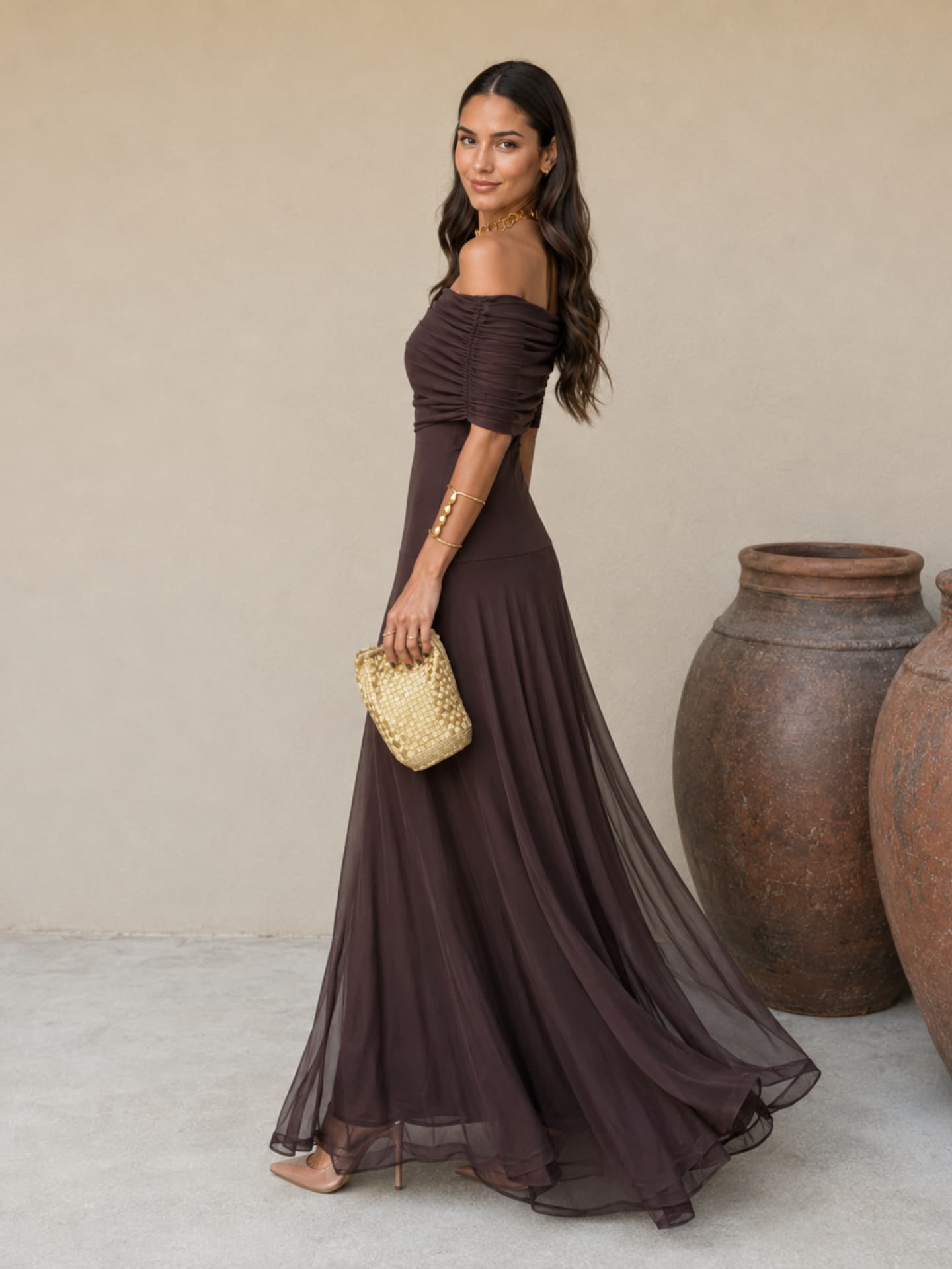 Robe Toledo couleur marron