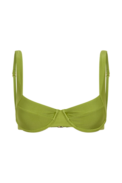 Abra Underwire Apex Bikini Top - Green