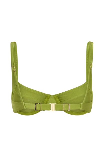 Abra Underwire Apex Bikini Top - Green