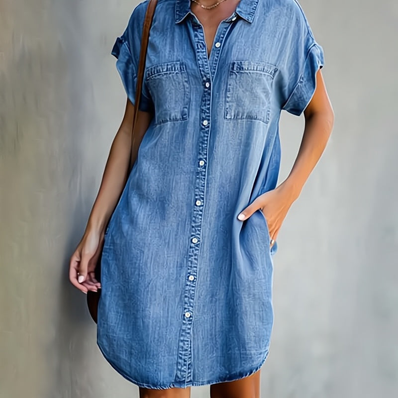 Helen | Chemise Robe à Boutons