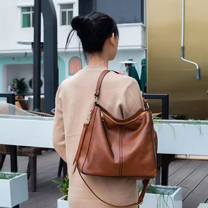 Sac Hobo en Cuir de Luxe avec Pochette Offerte