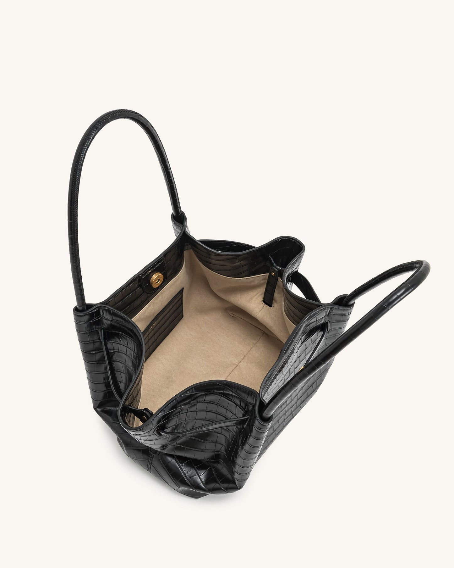 Hana Sac Cabas Moyen – Croco Noir