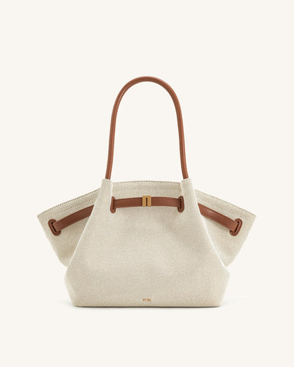Hana Sac Cabas Moyen – Toile Marron