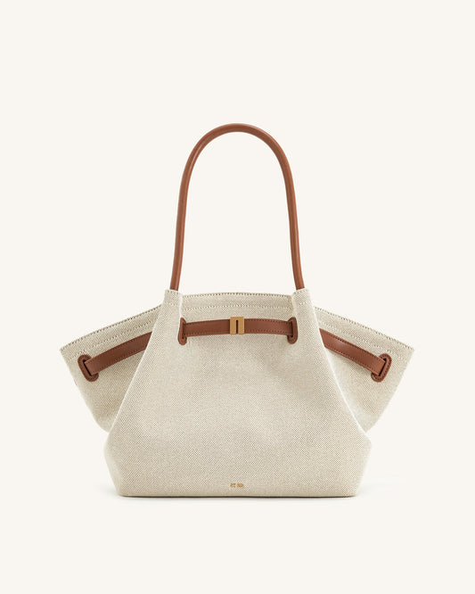 Hana Sac Cabas Moyen – Toile Marron