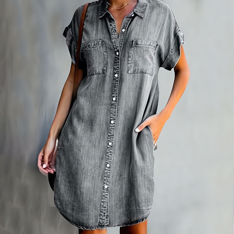 Helen | Chemise Robe à Boutons