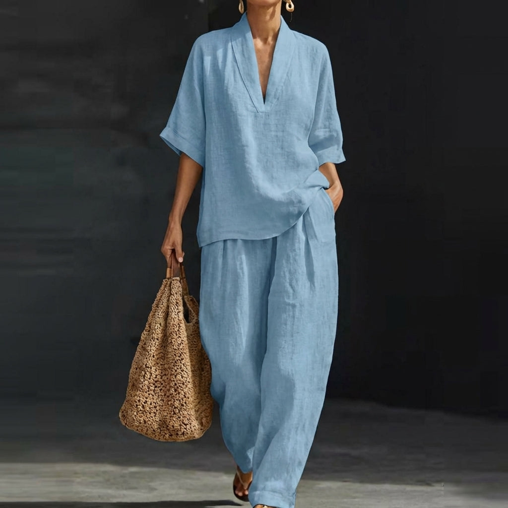 Ensemble Dolores — Deux Pièces Palazzo Printemps