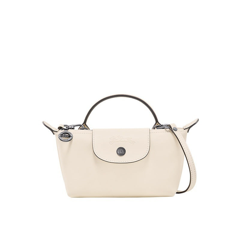 Mini Bolsa de Couro Longchamp - Branca