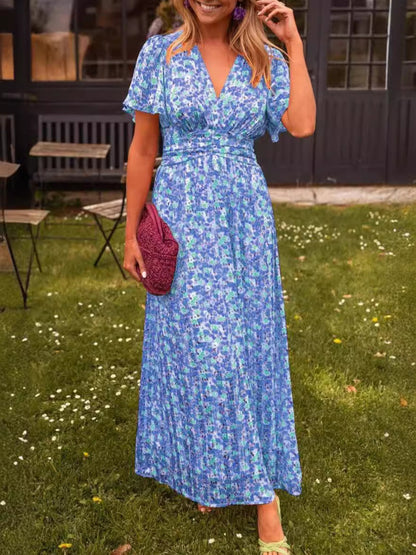 Elis – Robe longue et vaporeuse à imprimé floral