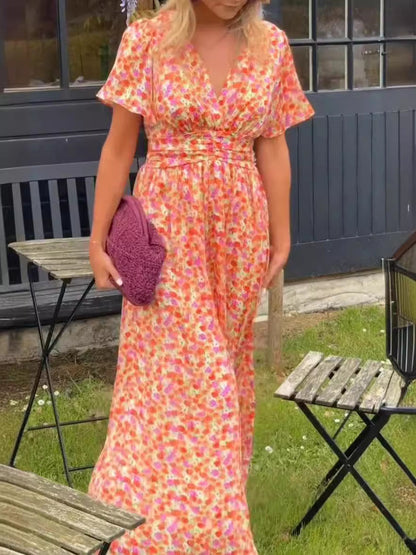 Elis – Robe longue et vaporeuse à imprimé floral