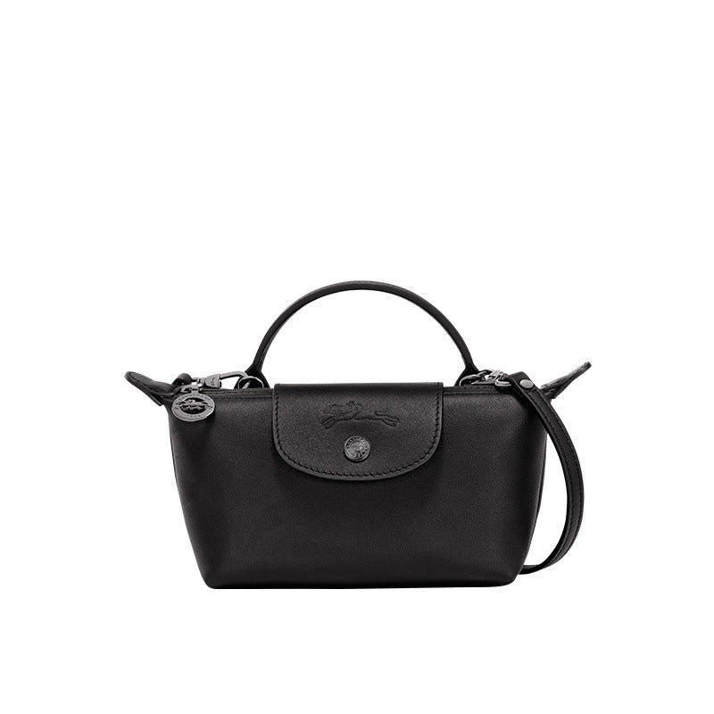 Mini Mala de Couro Longchamp - Preta