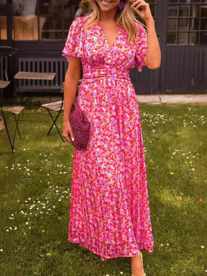 Elis – Robe longue et vaporeuse à imprimé floral