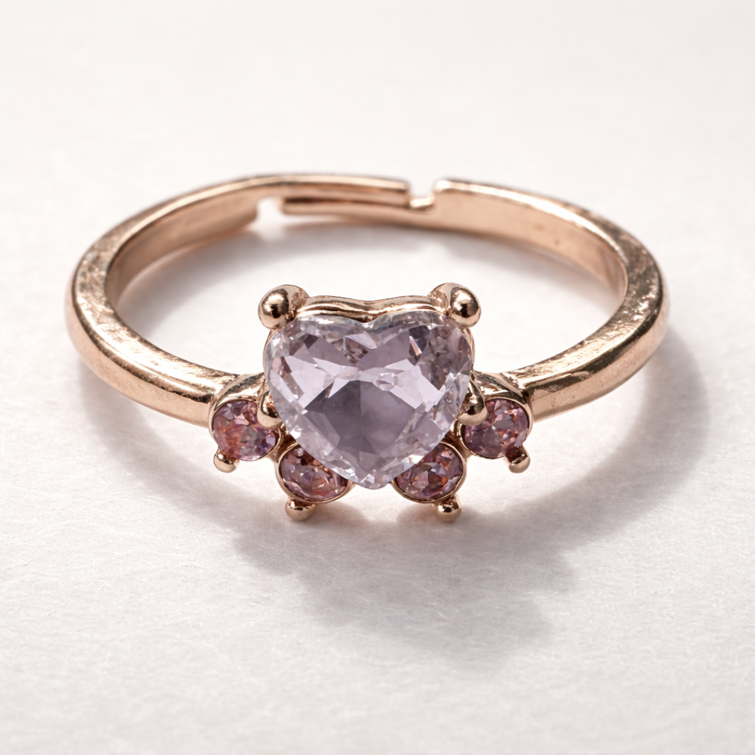 Bague Patte Zirconia Vintage Ajustable