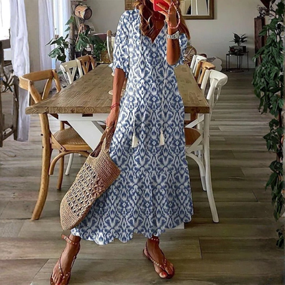 Luna | Robe midi style boho décontracté